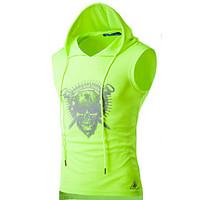 mens casualdaily sports active summer t shirtsolid hooded sleeveless w ...