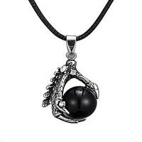 Men\'s Pendant Necklaces Gemstone Alloy Skull / Skeleton Basic Fashion Black Jewelry Party 1pc