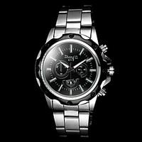 mens casual silver alloy quartz wrist watch cool watch unique watch