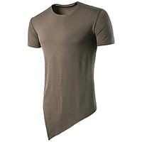 mens casualdaily sports simple active summer t shirt solid round neck  ...