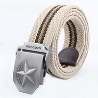 men canvas waist belt vintage casual alloy all seasons