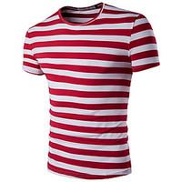 mens plus size casualdaily sports simple active summer t shirt striped ...