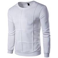 Men\'s Plus Size Casual/Daily Sports Active Simple Sweatshirt Solid Round Neck Micro-elastic Cotton Rayon Long Sleeve Spring Fall