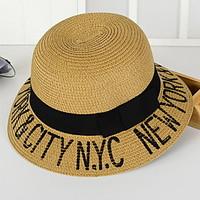 Men And Woman Summer Straw Cowboy Hat Folding Beach Hat Large Brimmed Hat Sun Cap Bucket Hat