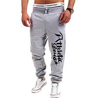 mens straight chinos pants casualdaily active letter mid rise drawstri ...