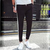 mens mid rise strenchy sweatpants pants active simple loose solid