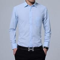 mens casualdaily simple shirt solid button down collar long sleeve pol ...