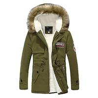 mens long parka coat cotton pure long sleeve