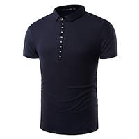 mens going out casualdaily simple street chic active summer polo solid ...