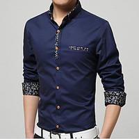 mens going out formal club sexy cute chinoiserie fall shirt solid shir ...