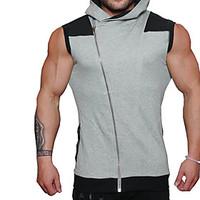 mens sports simple active summer tank top solid off shoulder sleeveles ...