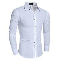 Men\'s Fashion Casual High-Grade Embossed Long-Sleeved Shirt