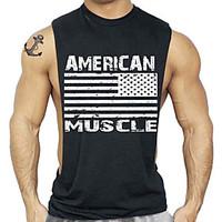 mens casualdaily beach sports simple active all seasons tank top print ...