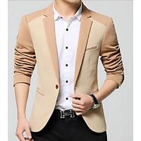 mens going out casualdaily simple winter blazer shirt collar long slee ...