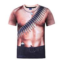 Men\'s Print Casual / Formal / Sport / Plus Size T-Shirt