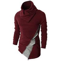 mens casualdaily simple regular pullover color block red black turtlen ...