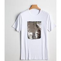 Men\'s Daily Simple T-shirt, Print Round Neck Short Sleeve Cotton
