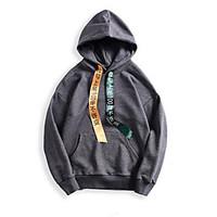 mens daily hoodie solid hooded inelastic cotton long sleeve spring fal ...