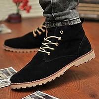 mens boots comfort leatherette spring summer fall winter casual comfor ...