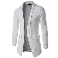 mens casualdaily simple regular cardigan solid white black brown gray  ...