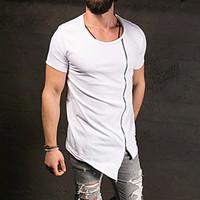 mens going out formal simple active spring fall t shirt solid round ne ...