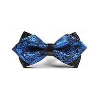 men vintage party work casual bow tie polyester solid all seasons