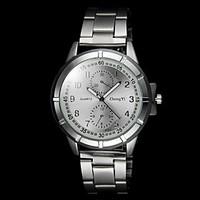 mens casual silver alloy quartz wrist watch cool watch unique watch