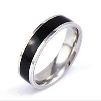 Men\'s Silver Black Gold Crystal Alloy Band Ring Christmas Gifts