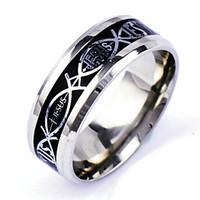 Men\'s Silver Alloy Band Ring