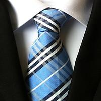 Men Wedding Cocktail Necktie At Work Blue White Black Tie