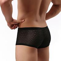 Men Solid Shaping Panties Boxer Briefs, Nylon