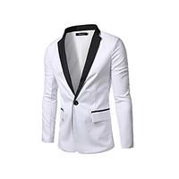 mens casualdaily street chic spring fall blazer color block deep v lon ...