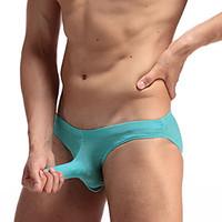 Men Sexy Solid Briefs Underwear, Polyester