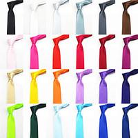 mens casual solid color narrow necktie christmas gifts