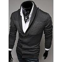 mens casualdaily formal vintage long cardigan solid blue red gray v ne ...