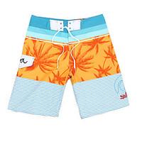 mens quick drying breathable beach swim shorts striped print polyester ...