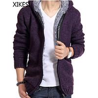 mens casual pure long sleeve regular cardigan cottonknitwear xks7d07