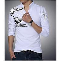 mens casualdaily going out vintage winter t shirt solid print shirt co ...