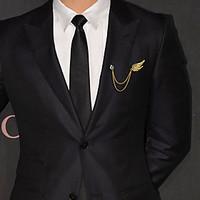 mens womens brooches fashion vintage wings feather silver golden jewel ...