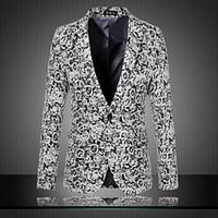 mens casualdaily party vintage chinoiserie spring fall blazer print st ...