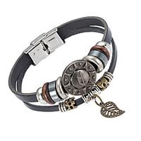 mens leather bracelet jewelry natural fashion leather alloy irregular  ...