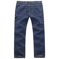 mens mid rise stretchy jeans pants simple slim solid