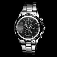 mens casual silver alloy quartz wrist watch cool watch unique watch