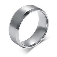 mens titanium steel ring silver simple party daily casual 1pc band rin ...