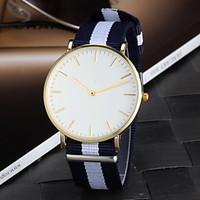 mens colorful fabric simple dial casual quartz watch wrist watch cool  ...