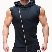 mens sports simple active summer tank top solid off shoulder sleeveles ...