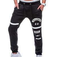 mens mid rise micro elastic sweatpants pants simple loose patchwork co ...