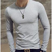 mens casualdaily simple t shirt solid v neck long sleeve rayon thin