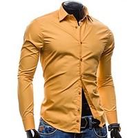 Men\'s Fashion Casual Solid Color Shirt