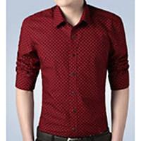 mens going out work club vintage spring shirt solid round neck long sl ...